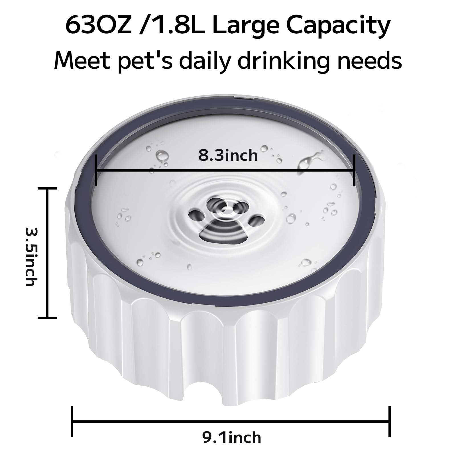 Famigreta bebedero perros y gatos, diseño higiénico para agua limpia