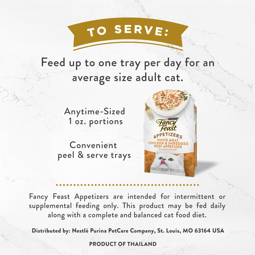 Purina Fancy Feast Appetizers are part of a complete line of gourmet toppers