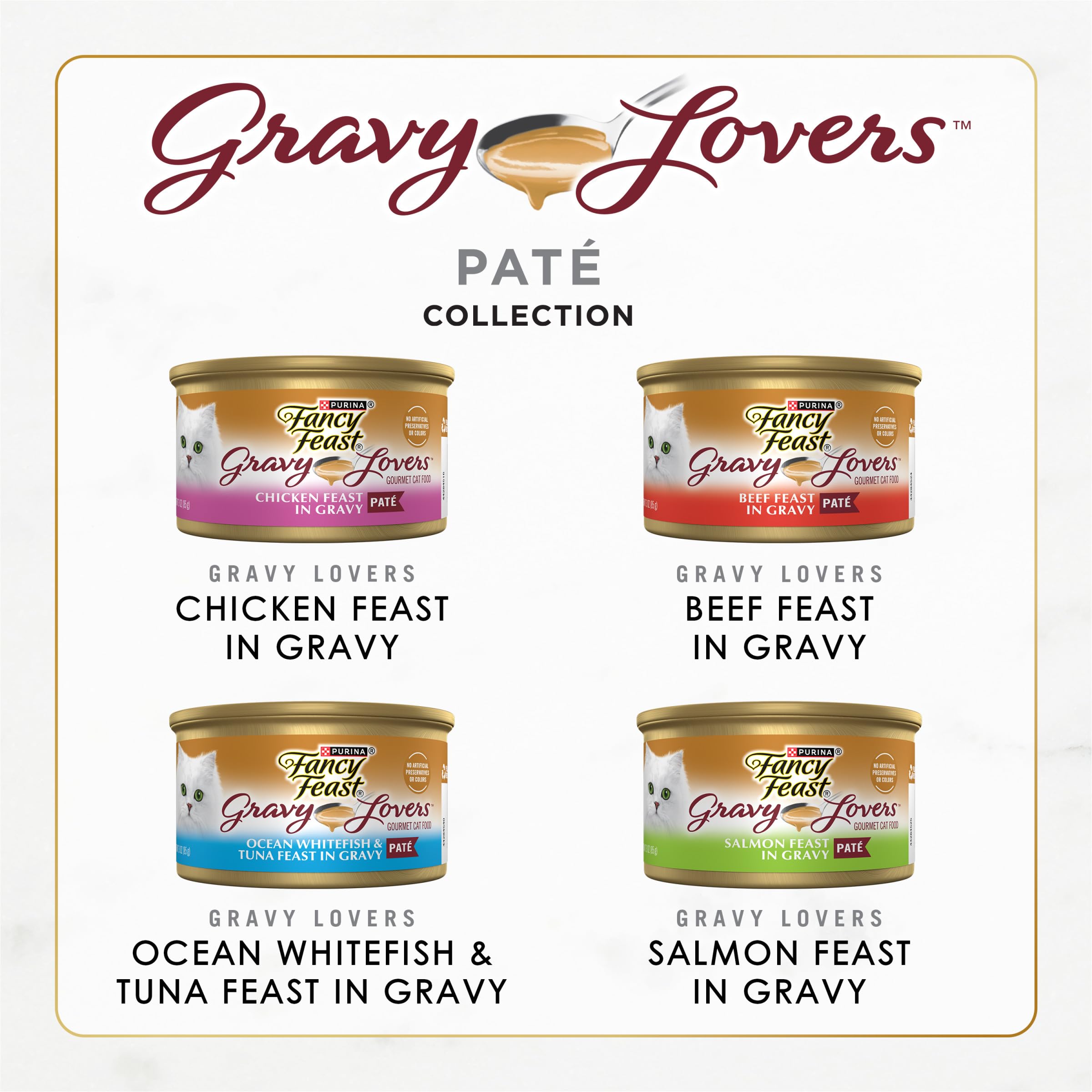 Lata Purina Fancy Feast paté con salsa de carne para gatos adultos