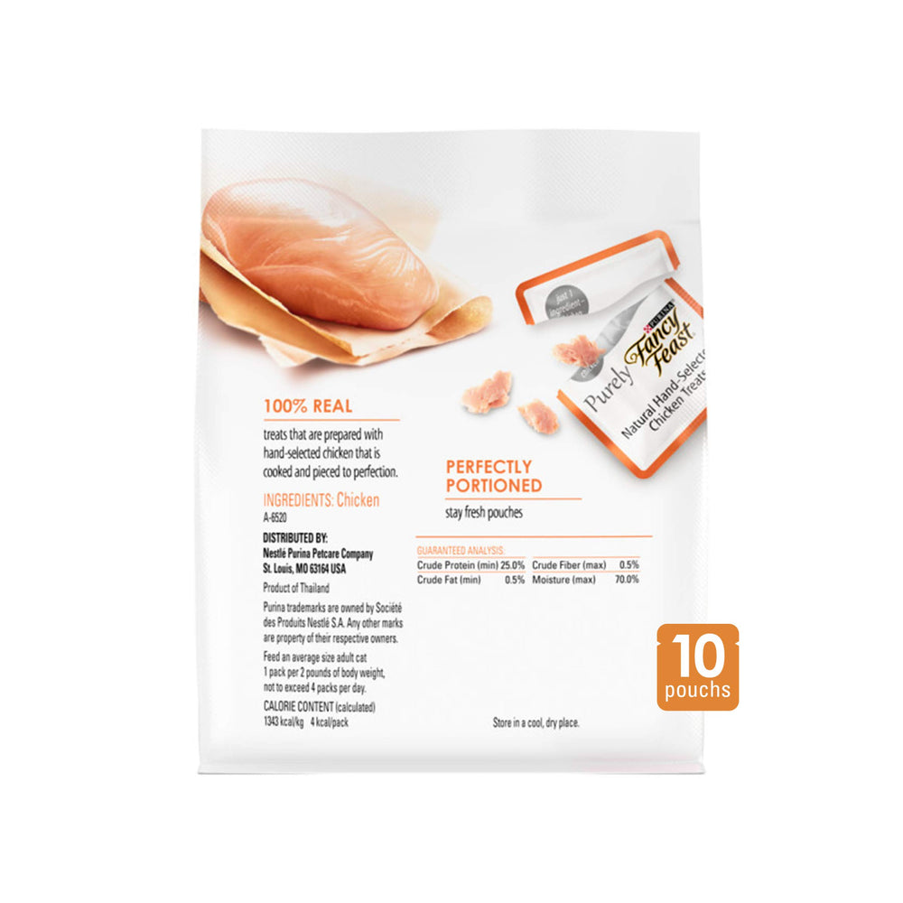 Purina Fancy Feast bocados pequeños, fáciles de comer para gatos.