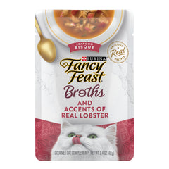 Fancy Feast Broths con langosta real en bolsa para gatos adultos