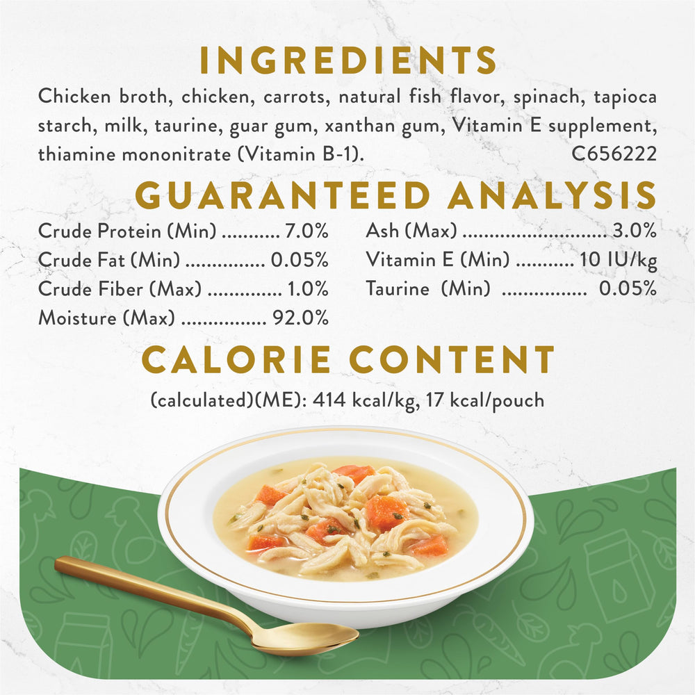 Fancy Feast Broths con taurina y vitamina E, complemento diario