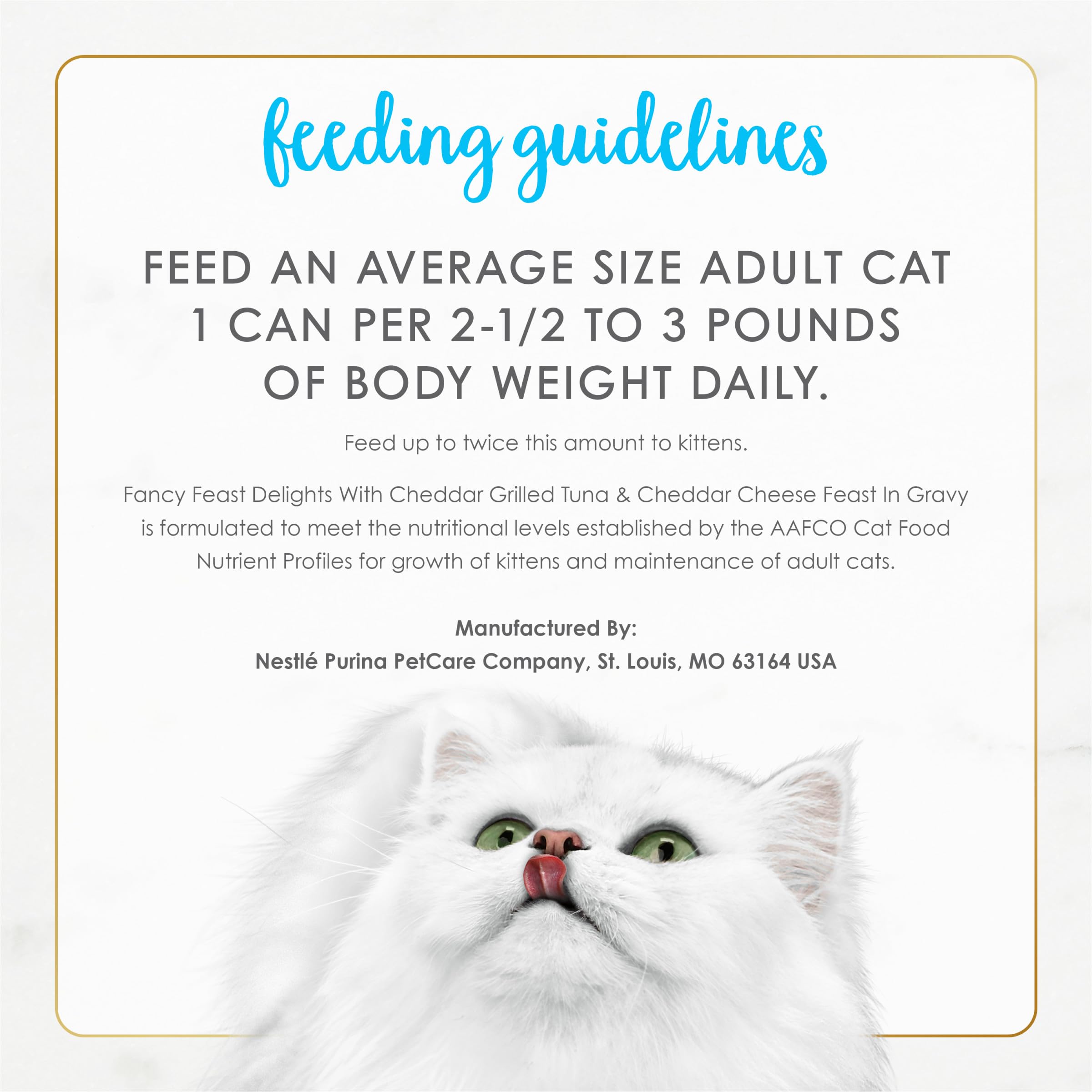 Fancy Feast Delights: apto para gatos adultos y gatitos, variedad de uso.