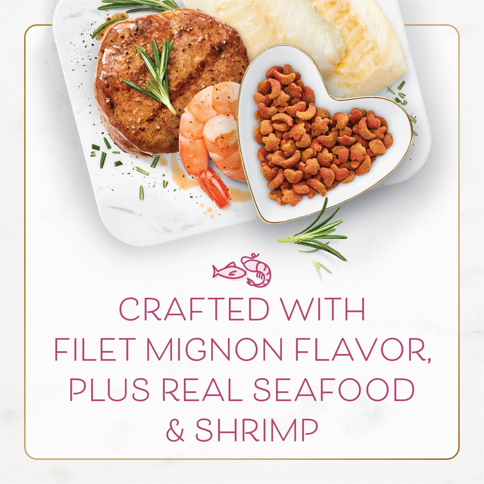 Fancy Feast Filet Mignon Textura Crujiente: bocado que satisface el apetito.