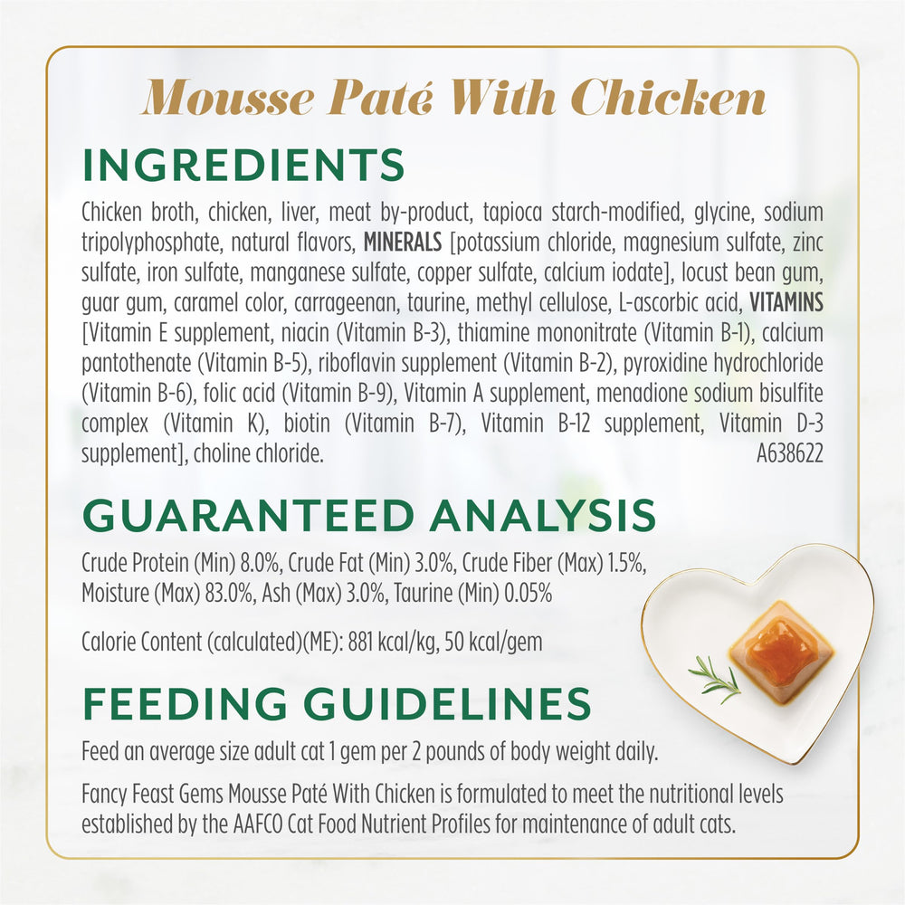 Fancy Feast Gems Pate pack-8-cajas, formato que simplifica la compra y almacenamiento