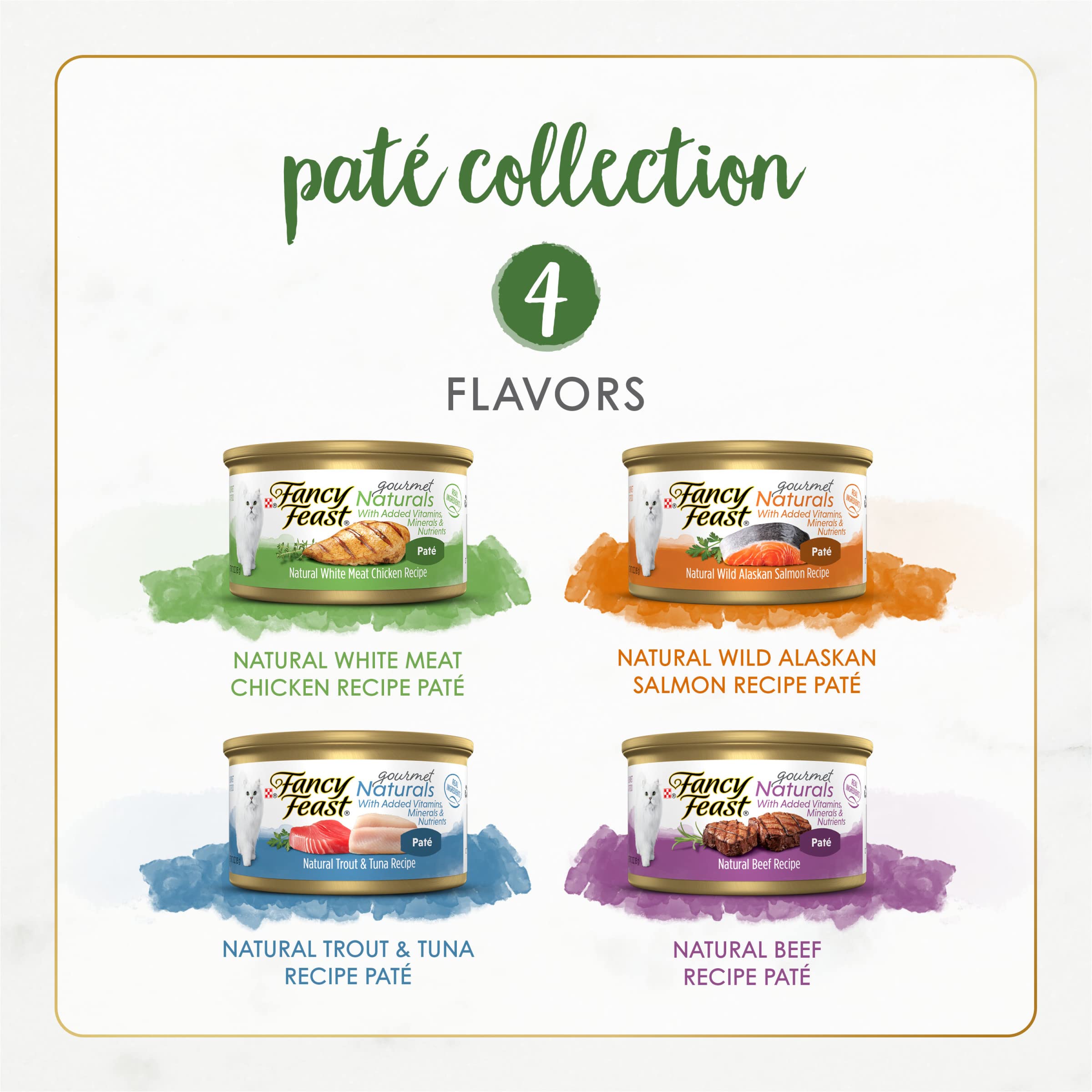 Fancy Feast Gourmet Naturals Pate de pollo, textura suave para comidas diarias