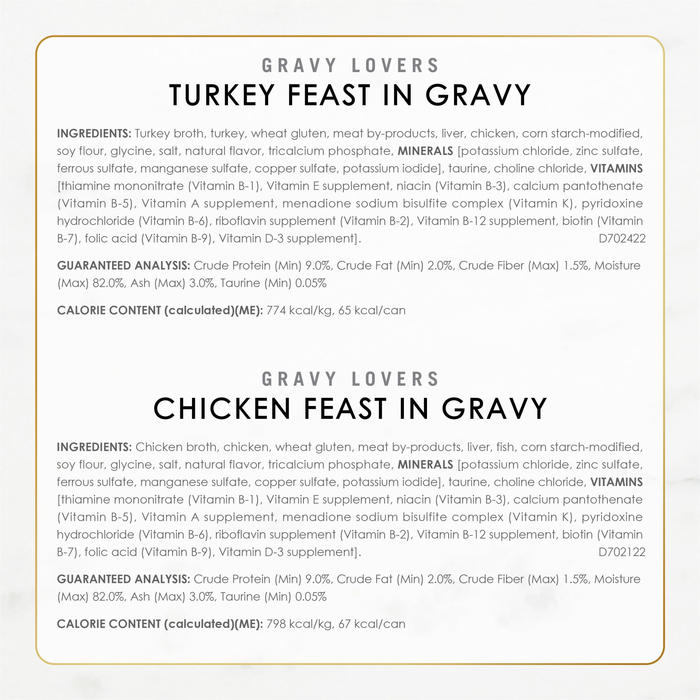 Bocados delicados de Fancy Feast Gravy Lovers, textura agradable para masticar.
