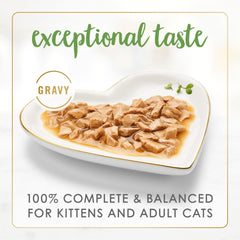 Fancy Feast Gravy Lovers salmón en lata, salsa jugosa para estimular la comida.