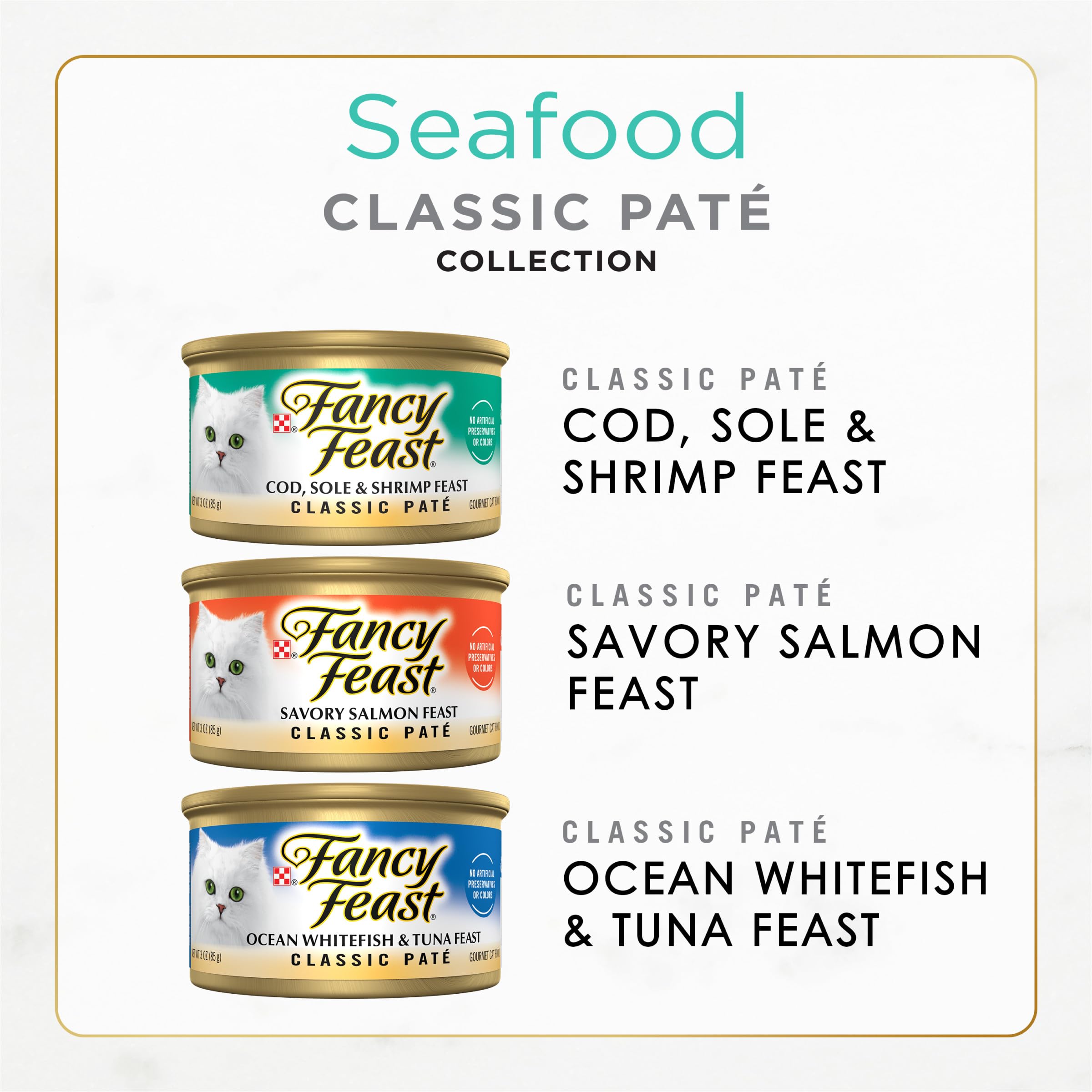 Fancy Feast, lata paté lenguado-gambas, textura suave para apetito