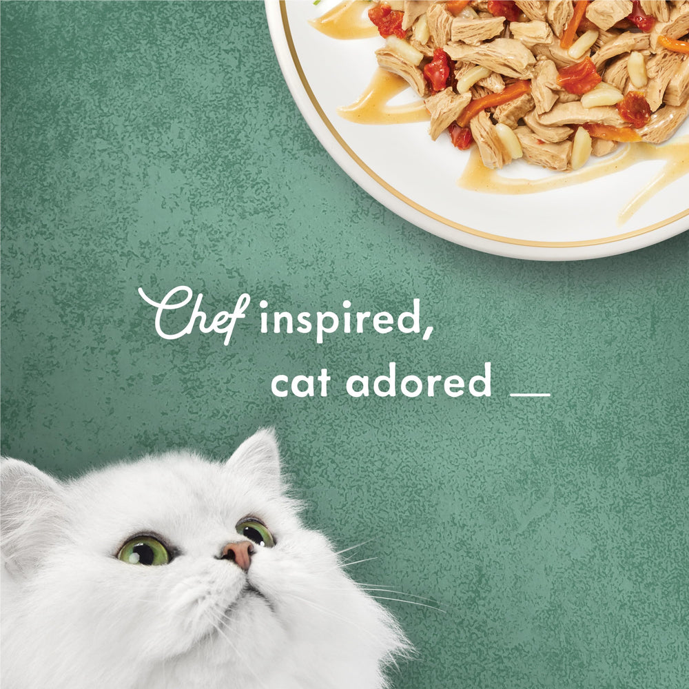 Fancy Feast Medleys ingredientes de calidad, sin colores artificiales.