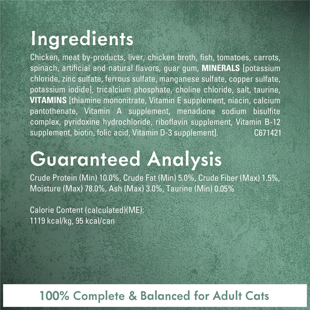 Purina Fancy Feast Medleys Pate Ingredientes de calidad para gatos adultos.