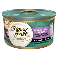 Fancy Feast Medleys pavo tierno Toscana, trozos jugosos para gatos adultos