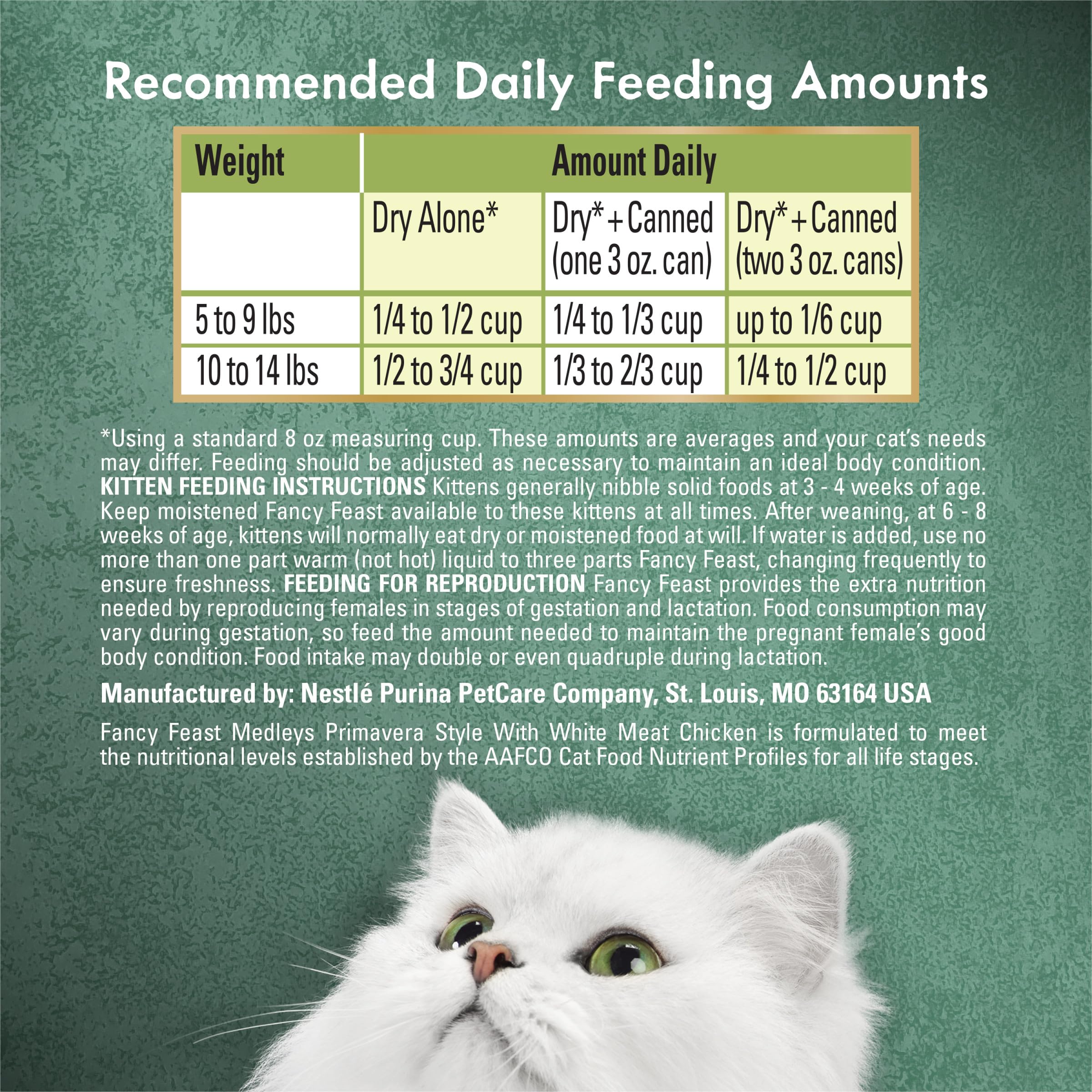 Fancy Feast Medleys Primavera crocante croquetas, textura crujiente para comer.