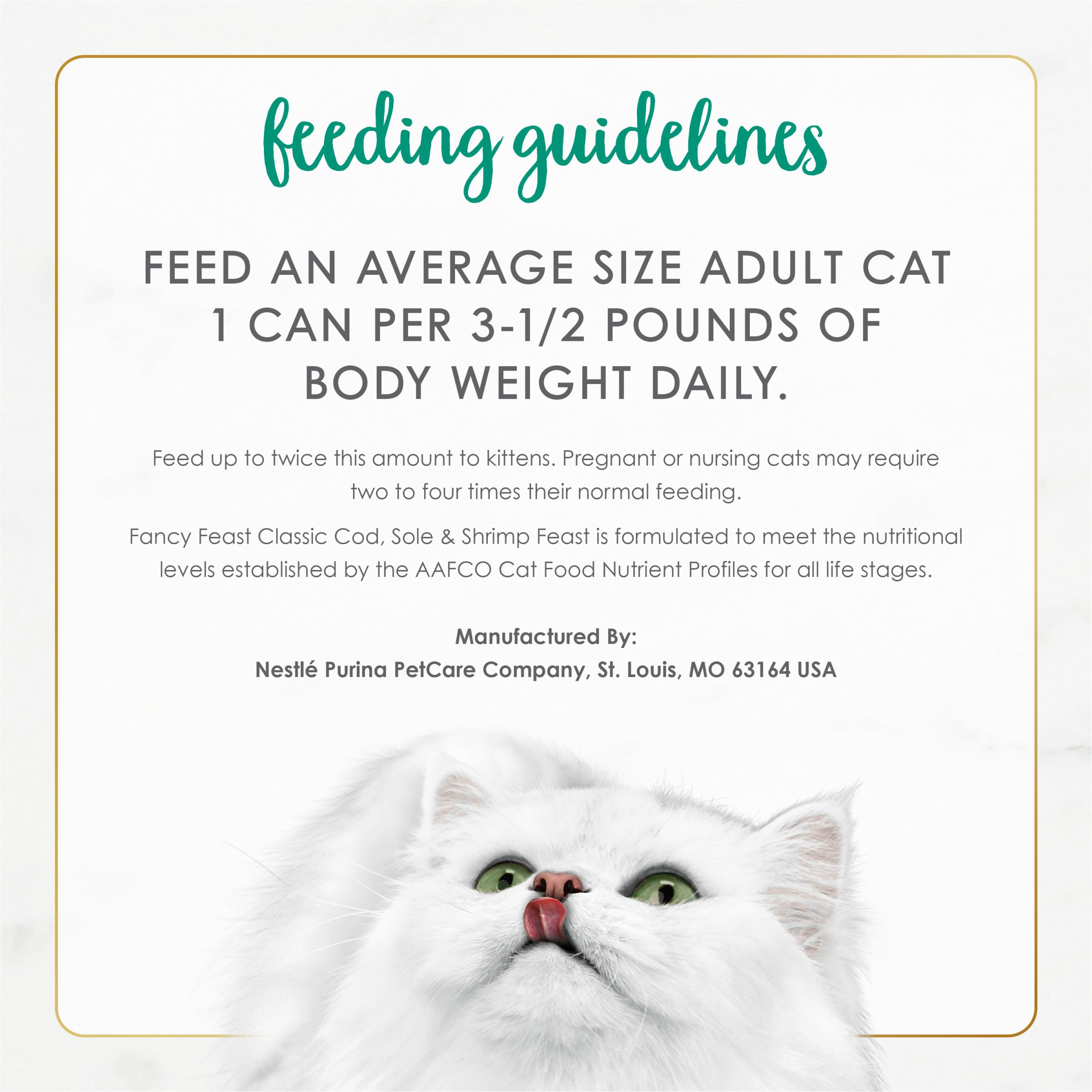 Fancy Feast nutrición completa y equilibrada para el día a día.