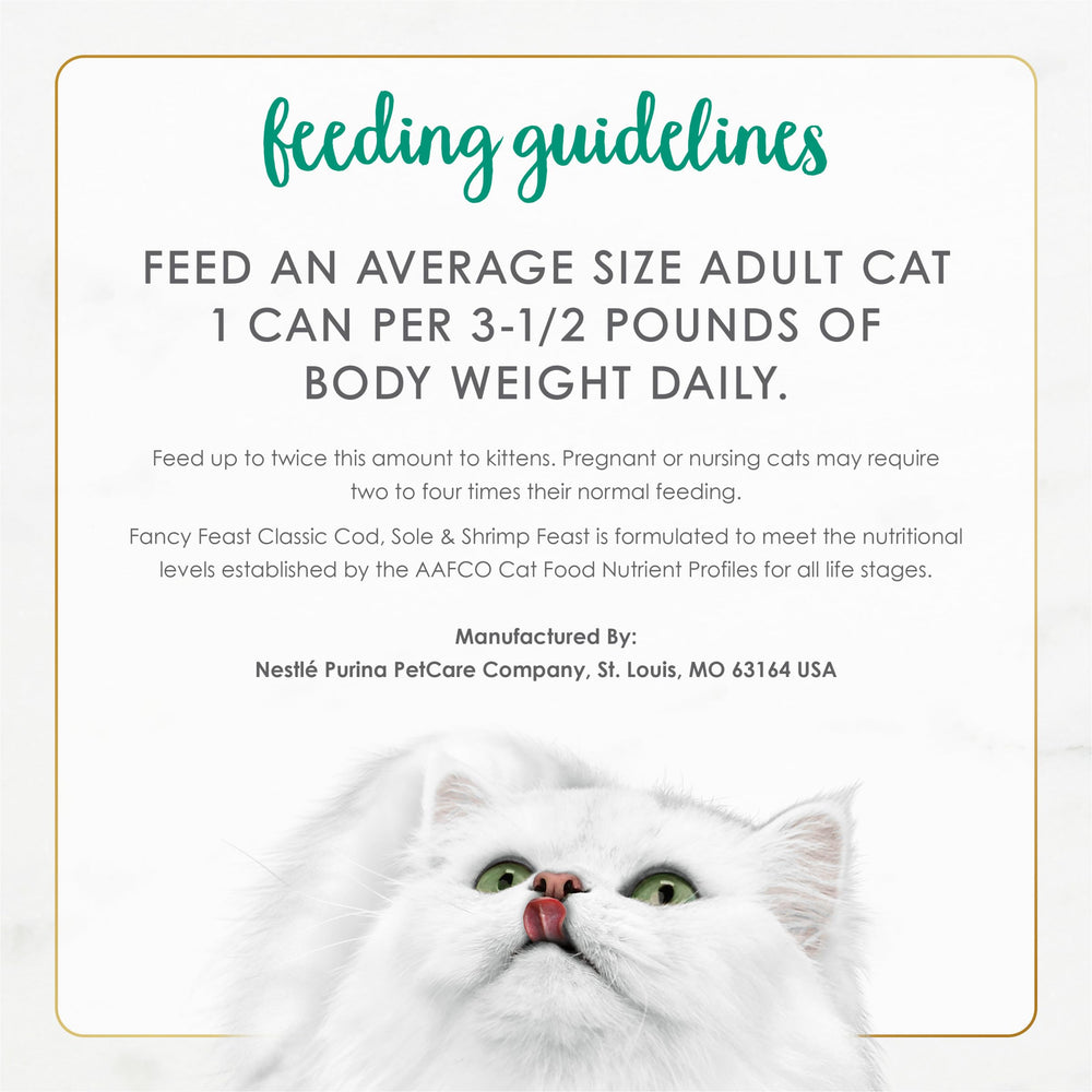 Fancy Feast nutrición completa y equilibrada para el día a día.