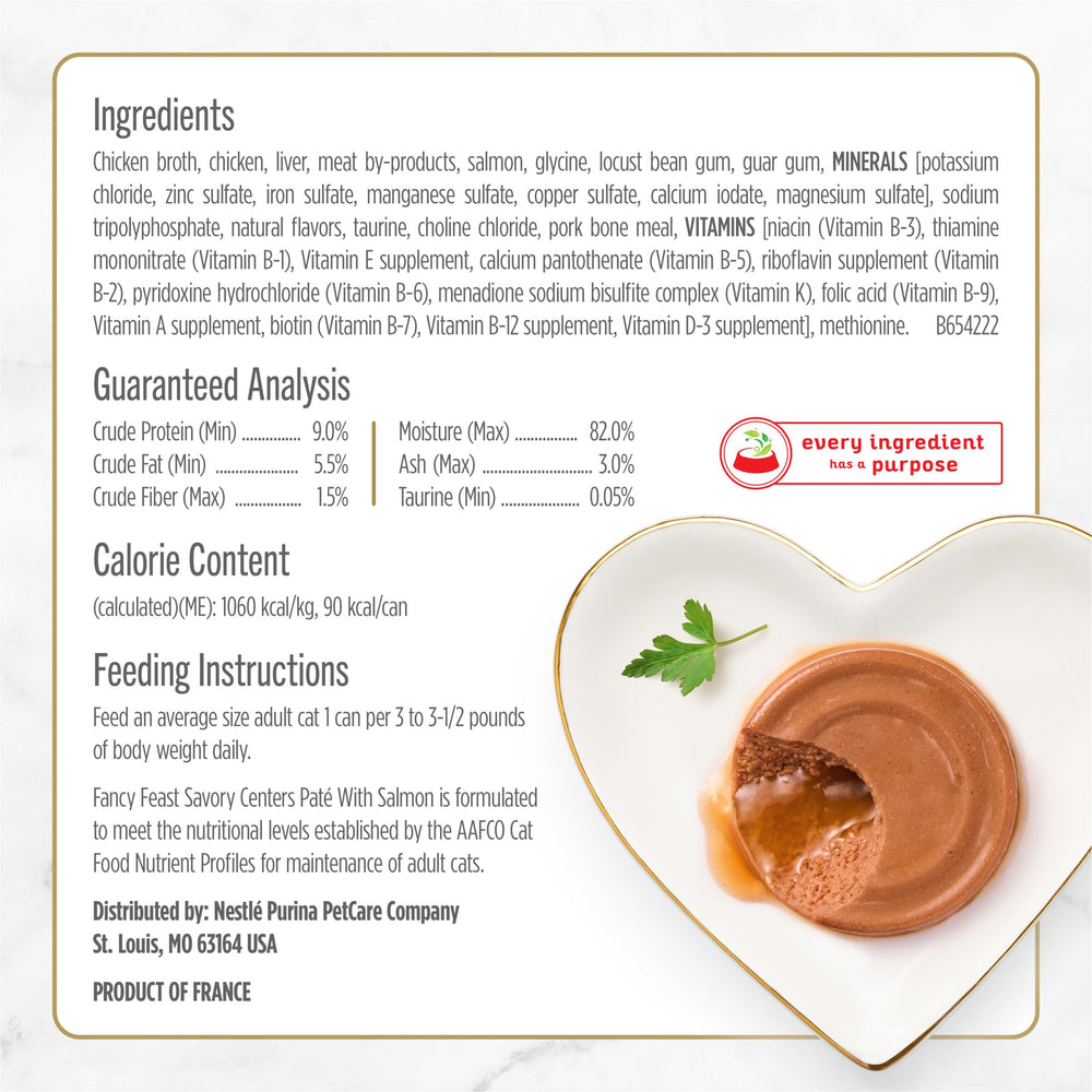 Fancy Feast nutrición equilibrada para gatos adultos, con vitaminas y minerales.