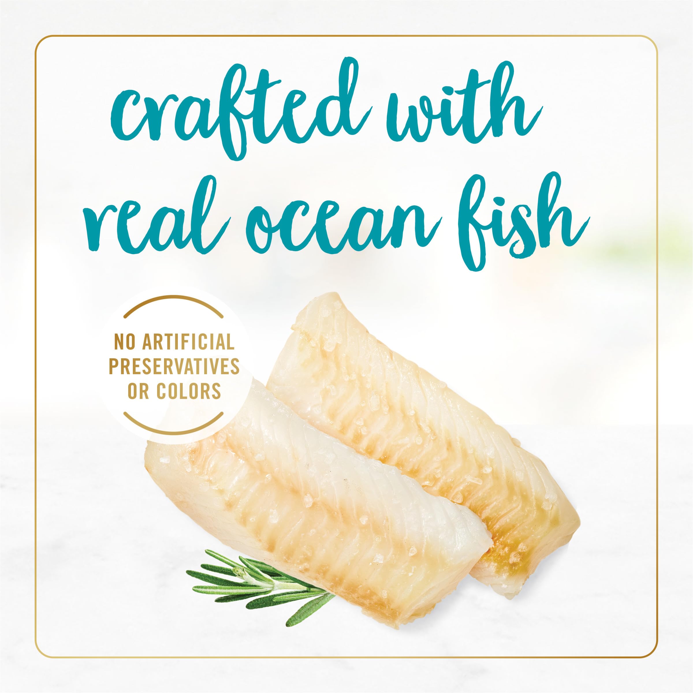 Fancy Feast pescado principal como ingrediente, sabor y proteína de alta calidad