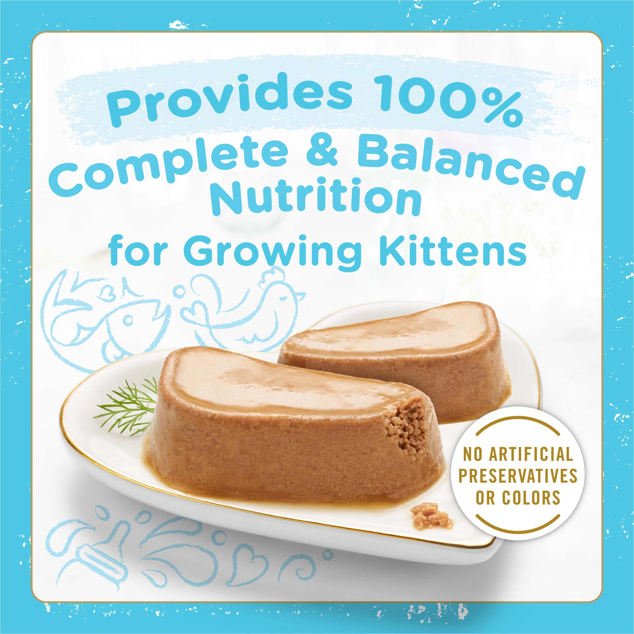 Fancy Feast Petites paté salmón, sabor real y textura atractiva para gatitos curiosos