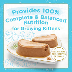 Fancy Feast Petites paté salmón, sabor real y textura atractiva para gatitos curiosos