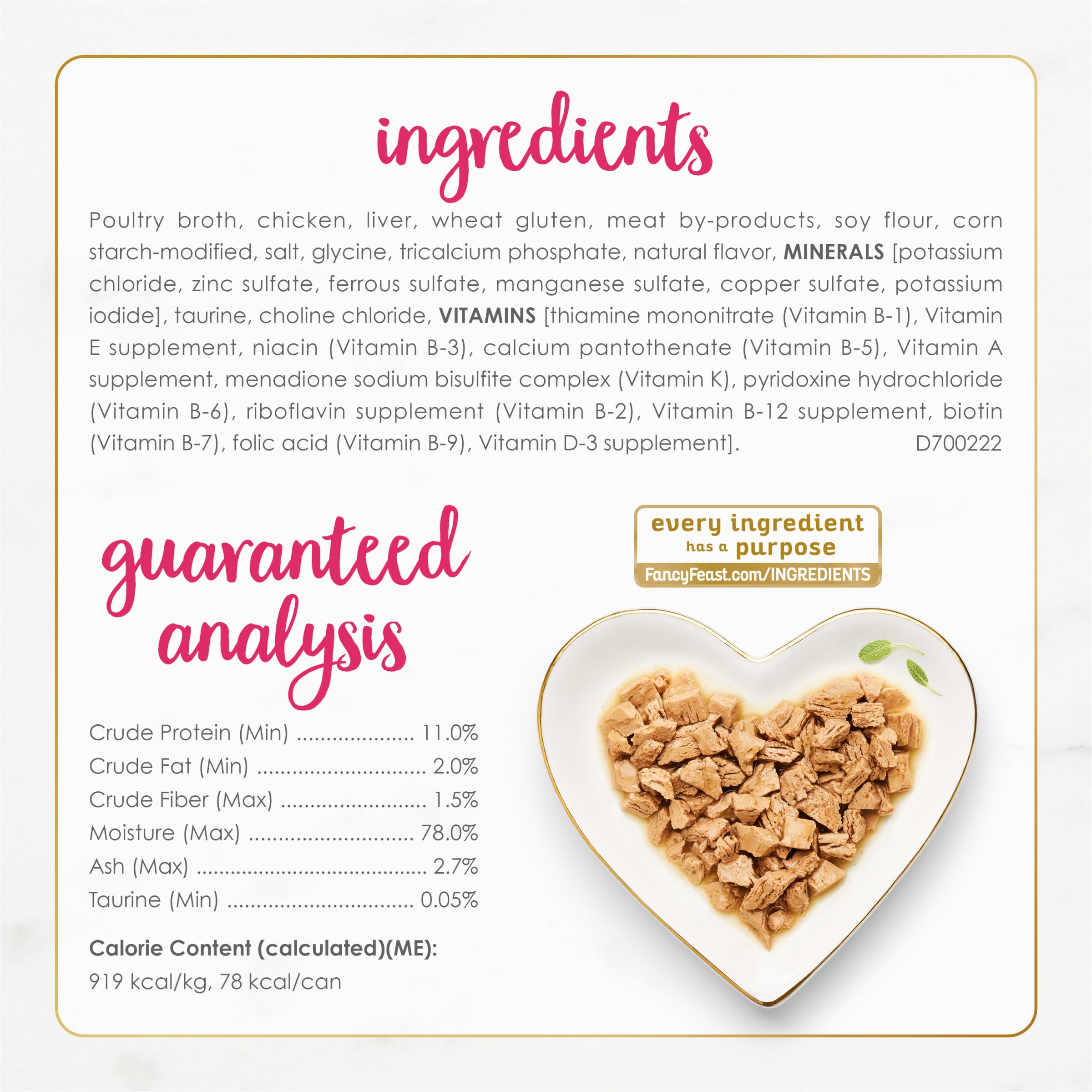 Purina Fancy Feast producido en instalaciones Purina en Estados Unidos.