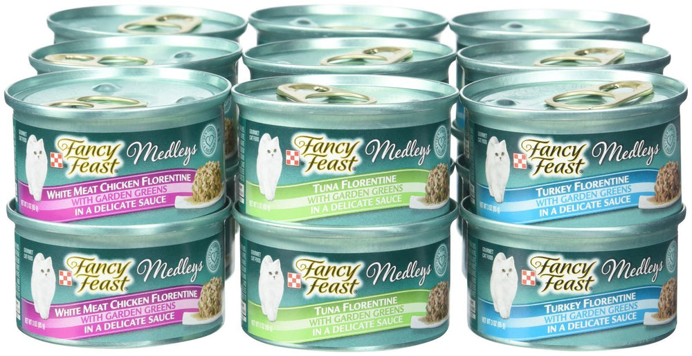 Fancy Feast Purina Medleys Florentine lata de pavo, aroma apetecible y nutrición equilibrada