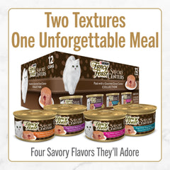 Fancy Feast Savory Centers paté de atún con centro sabroso, perfecto para días especiales.