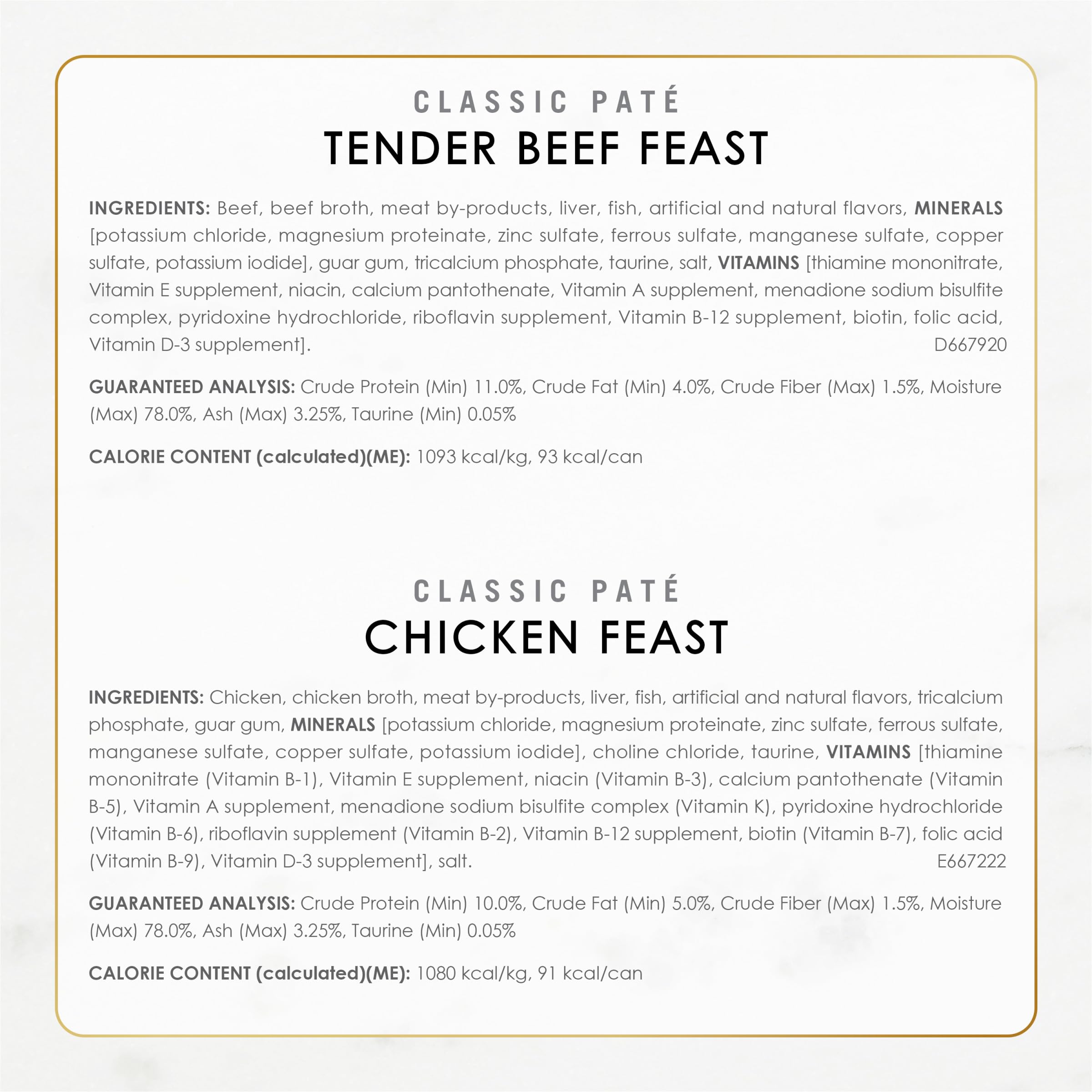 Fancy Feast sabores variados de pavo, pollo y res para variar las comidas.