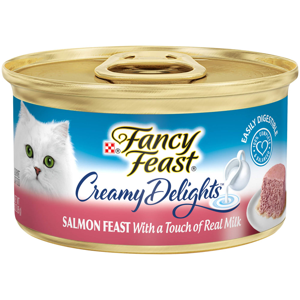 Fancy Feast Delicias Cremosas de Salmón Pate: textura suave para el paladar de tu gato.