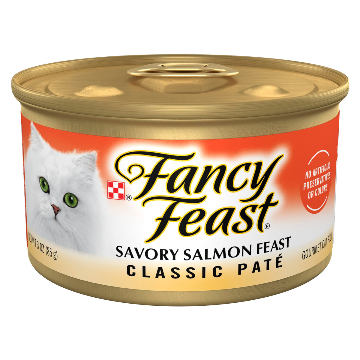 Purina Fancy Feast paté de salmón en lata de 3 oz, pack 24