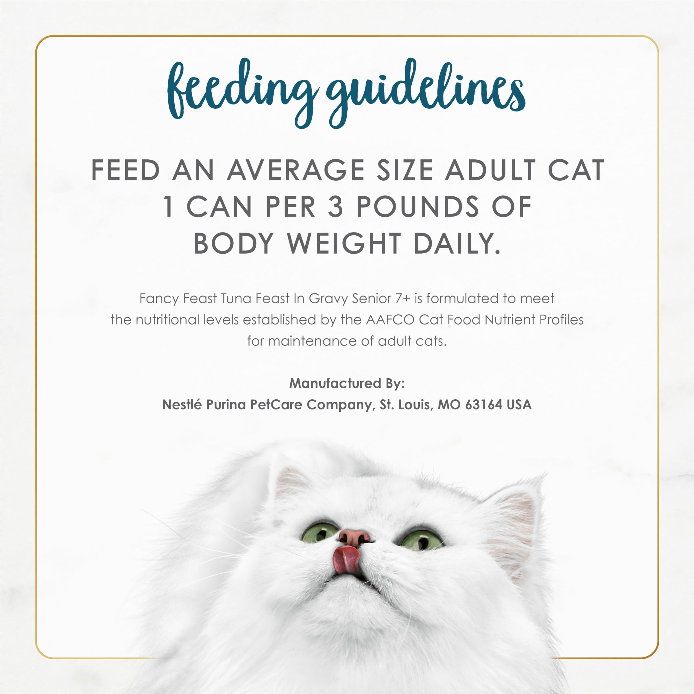 Fancy Feast Senior alimento húmedo hecho en Estados Unidos, control de calidad