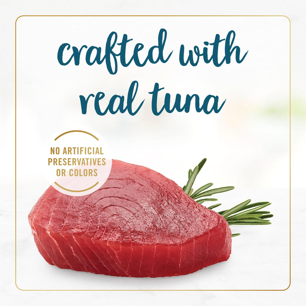 Fancy Feast Senior ingredientes reales de atún en salsa