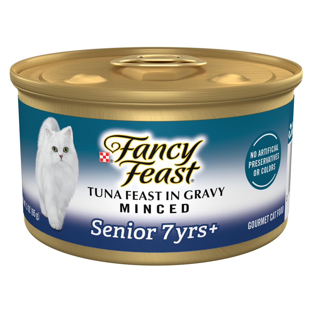 Fancy Feast Senior lata con atún en salsa 7+ para gatos adultos