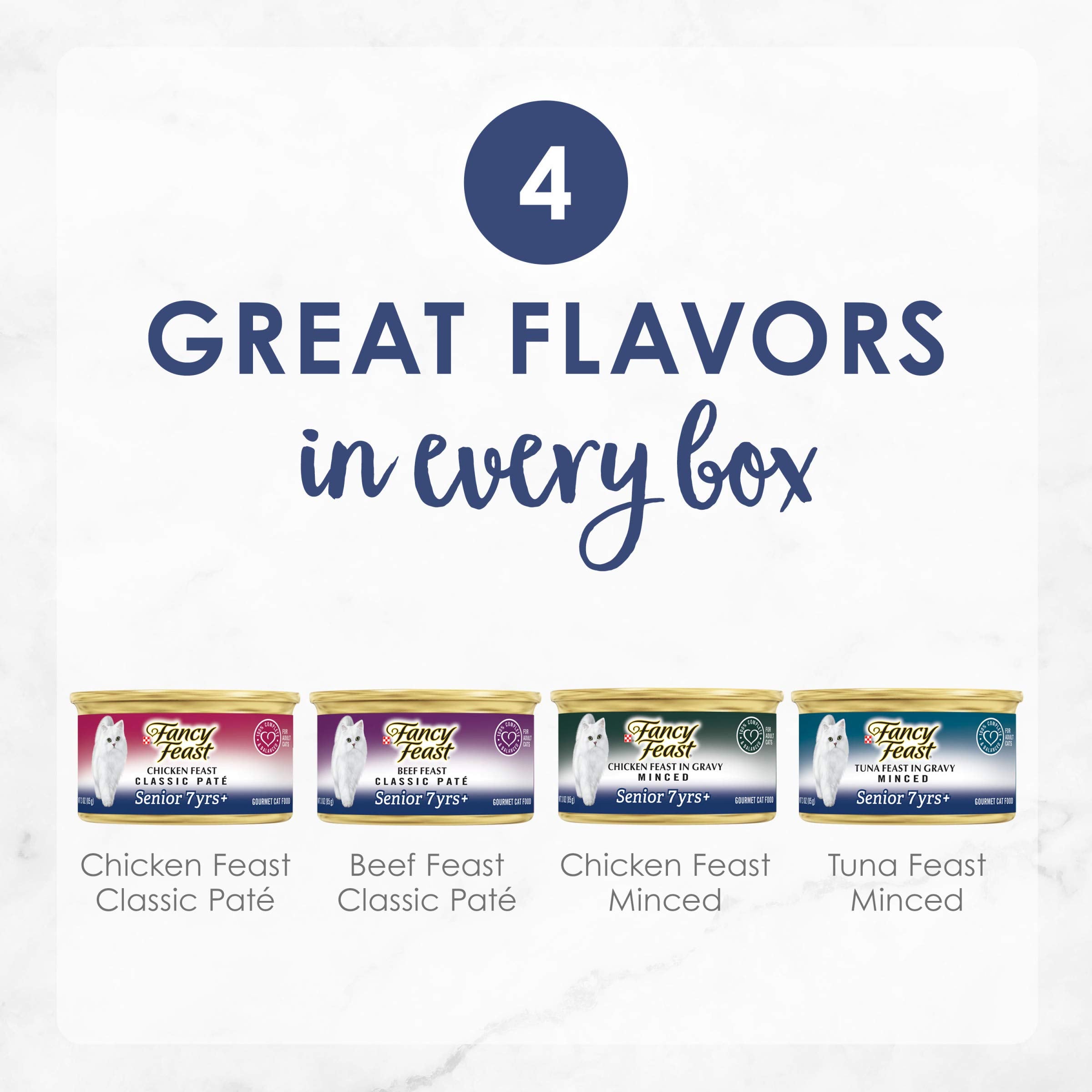 Fancy Feast Senior picado de pollo en lata: textura masticable para variedad
