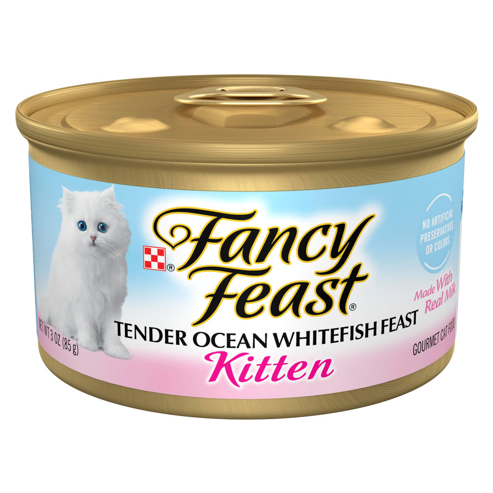 Fancy Feast Tender Ocean Whitefish lata gatitos: alimento húmedo premium para gatitos en crecimiento