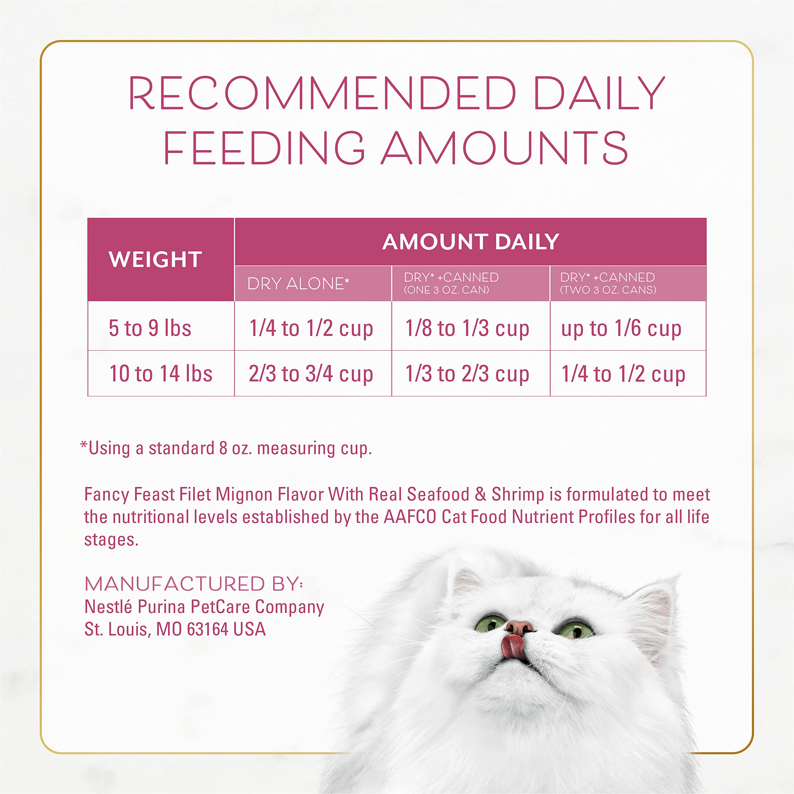 Receta seca horneada de Fancy Feast con trocitos crujientes.