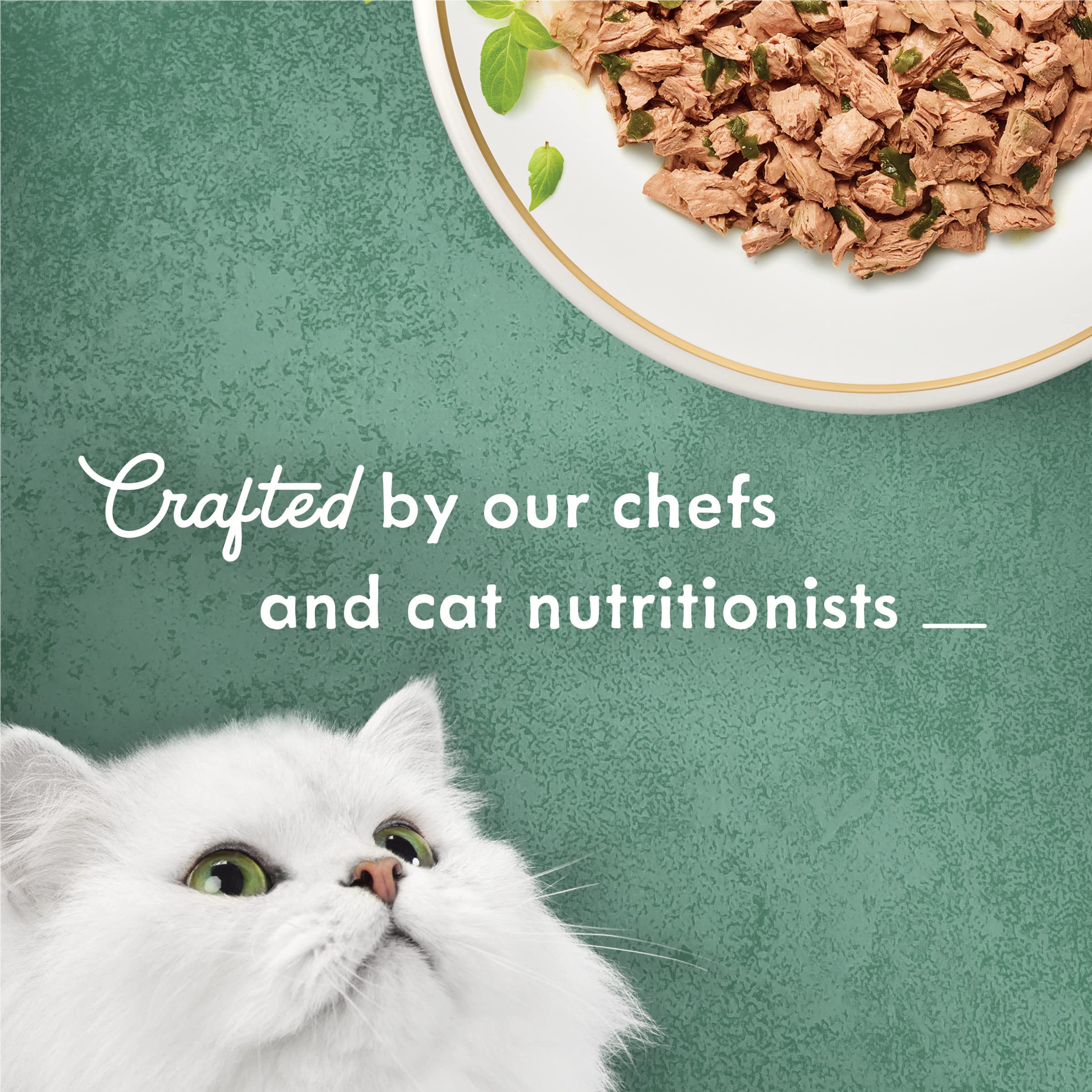 Fancy Feast textura desmenuzada, experiencia suave al comer