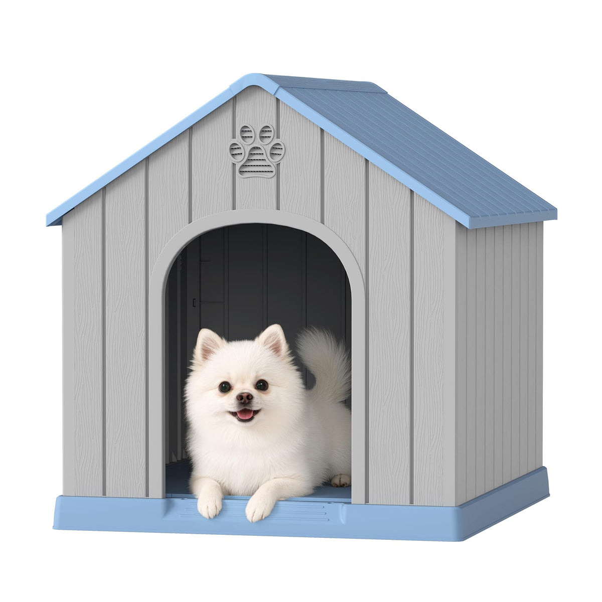 Casa de perro Fancyango exterior aislada, protege contra lluvia y sol.