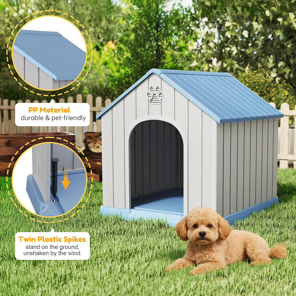Interior cómodo de la casa Fancyango para perros pequeños.