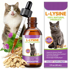 FANGCUN L-Lisina para gatos, frasco de 60 ml, formato práctico para uso diario