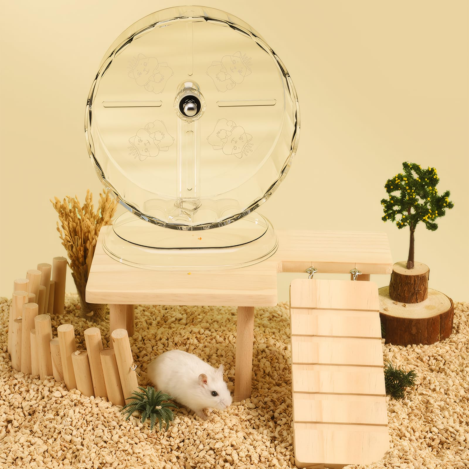 Rueda Fanlahmtasy segura para ejercicio diario de hámster sirio.