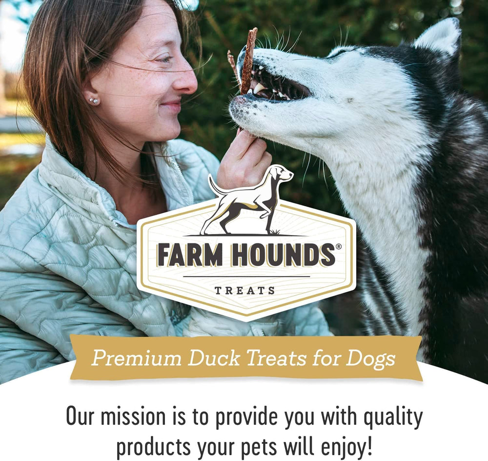 Farm Hounds Duck Strips, sin rellenos ni sal añadida para perros sensibles.