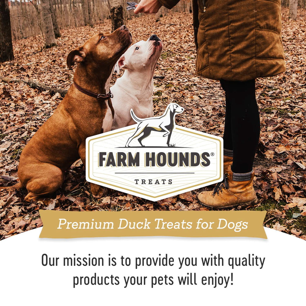 Farm Hounds entrenadores de pato, sin sal ni rellenos, snack carnivo natural para perros.