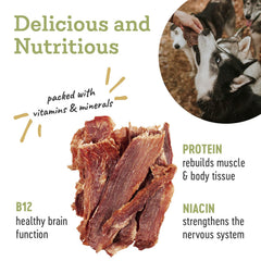 Jerky de cerdo sin sal ni rellenos para perros Farm Hounds.