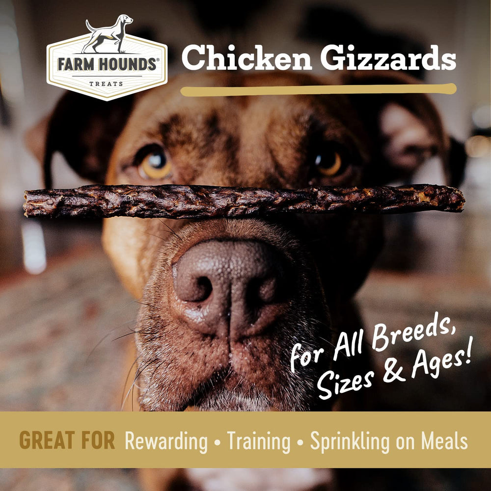 Farm Hounds mollejas de pollo, ingrediente único, ideal como premio sin aditivos.