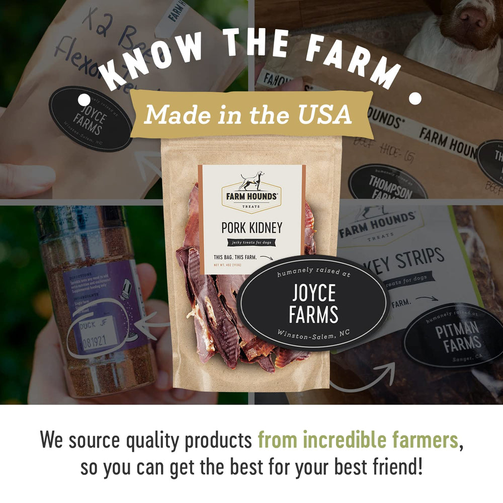 Farm Hounds porciones rinon-de-cerdo: snack sin aditivos para perros sensibles