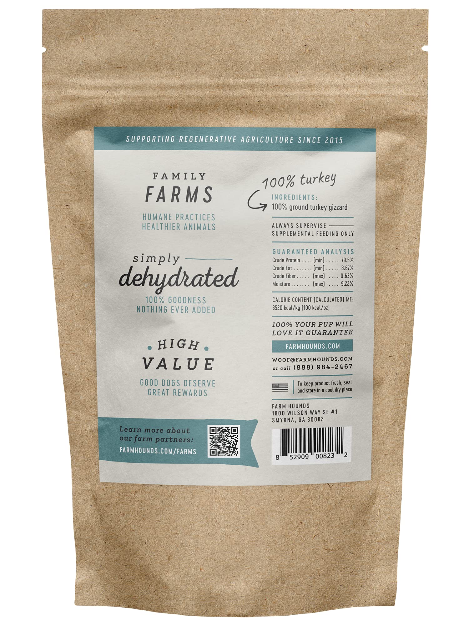 Farm Hounds single-ingredient, simple recipe for dogs.