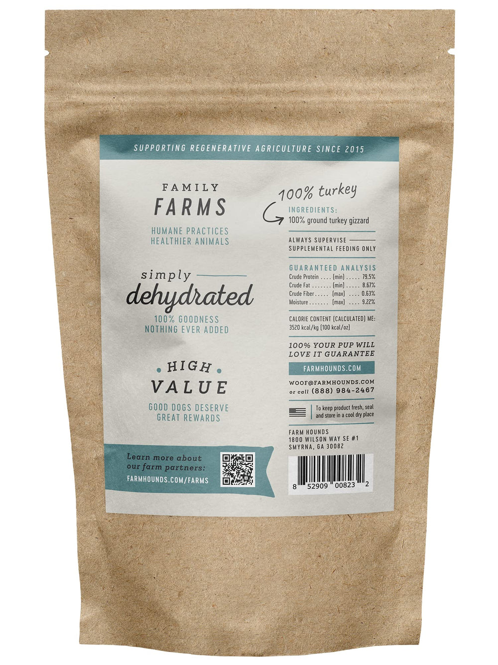 Farm Hounds single-ingredient, simple recipe for dogs.