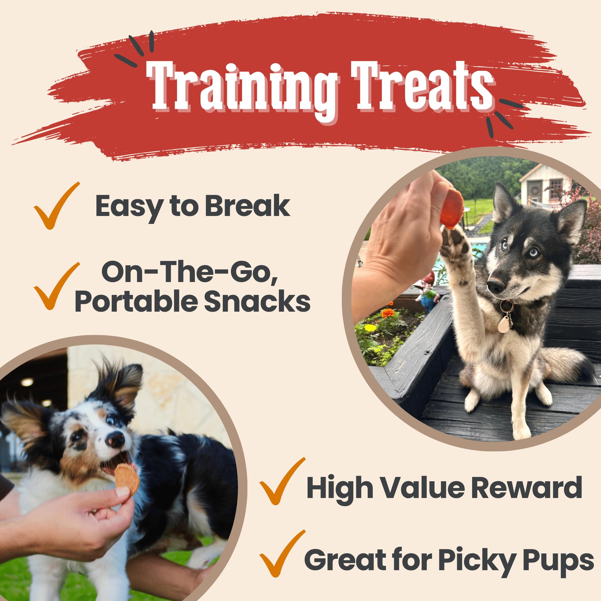 Paquete de entrenamiento de Farm To Pet, un solo ingrediente, ideal para refuerzo.
