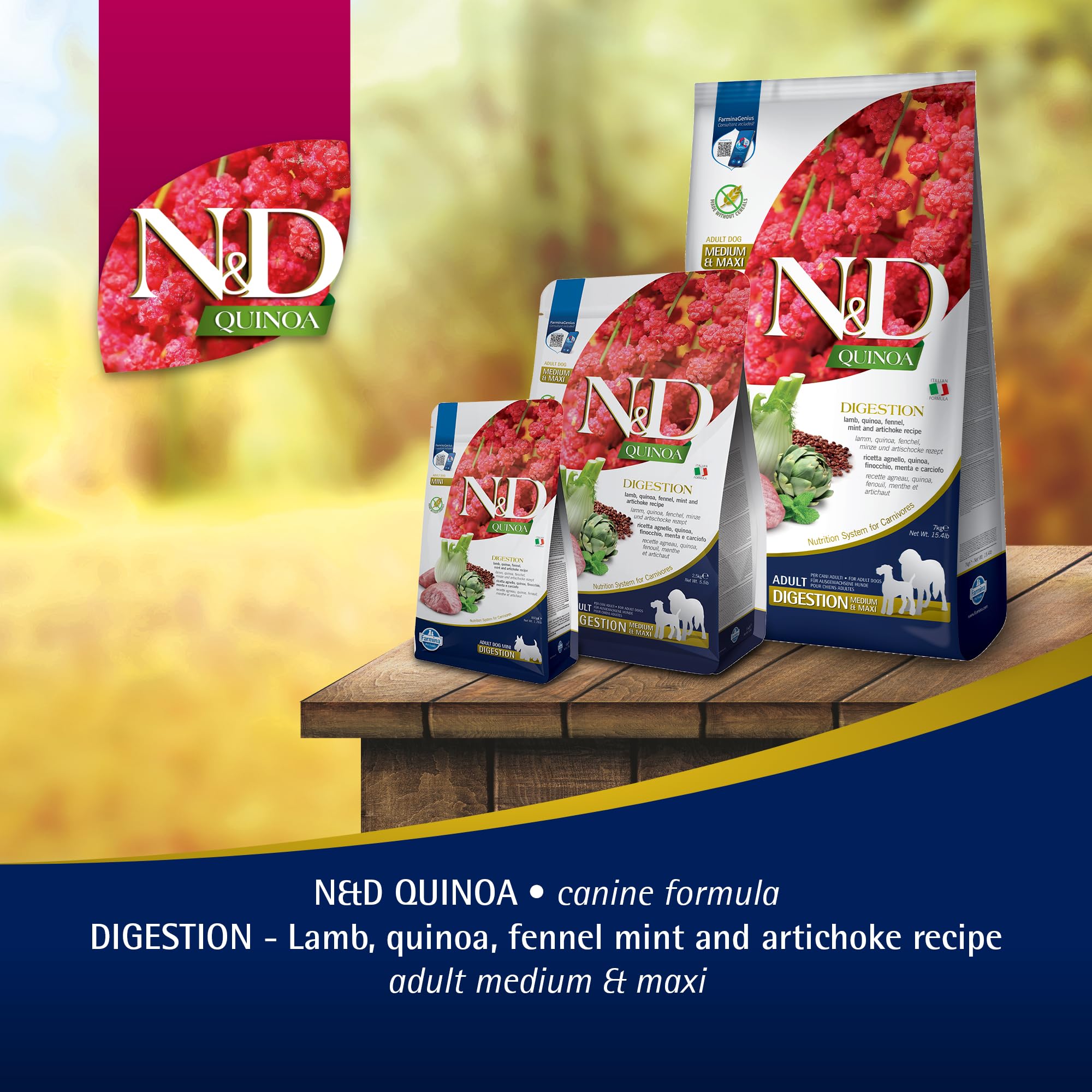 Farmina Digestion Lamb, dieta para adultos, omega-3 y antioxidantes naturales.