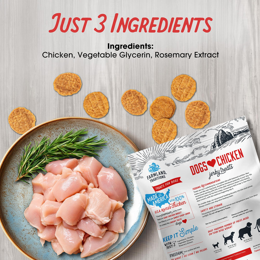 Necesario para entrenamiento: jerky Farmland Traditions para perros de todas las tallas.